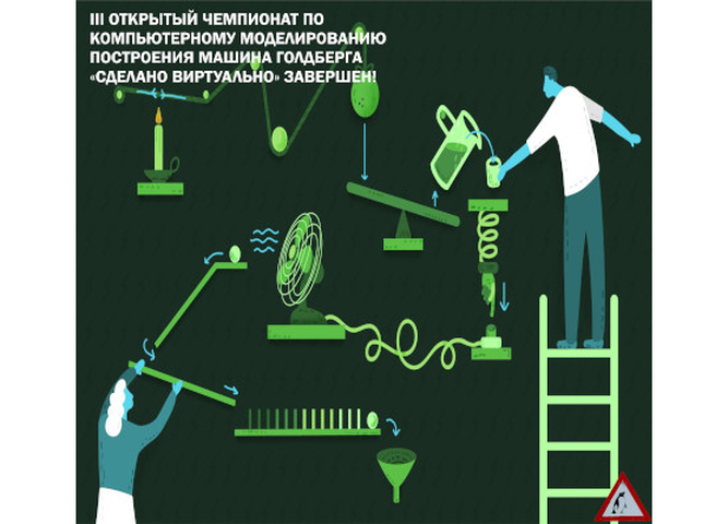 Финал III открытого чемпионата по компьютерному моделированию построения Машины Голдберга «Сделано Виртуально»